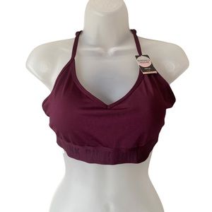 NWT Pink Victoria’s Secret Maroon Sports Bra